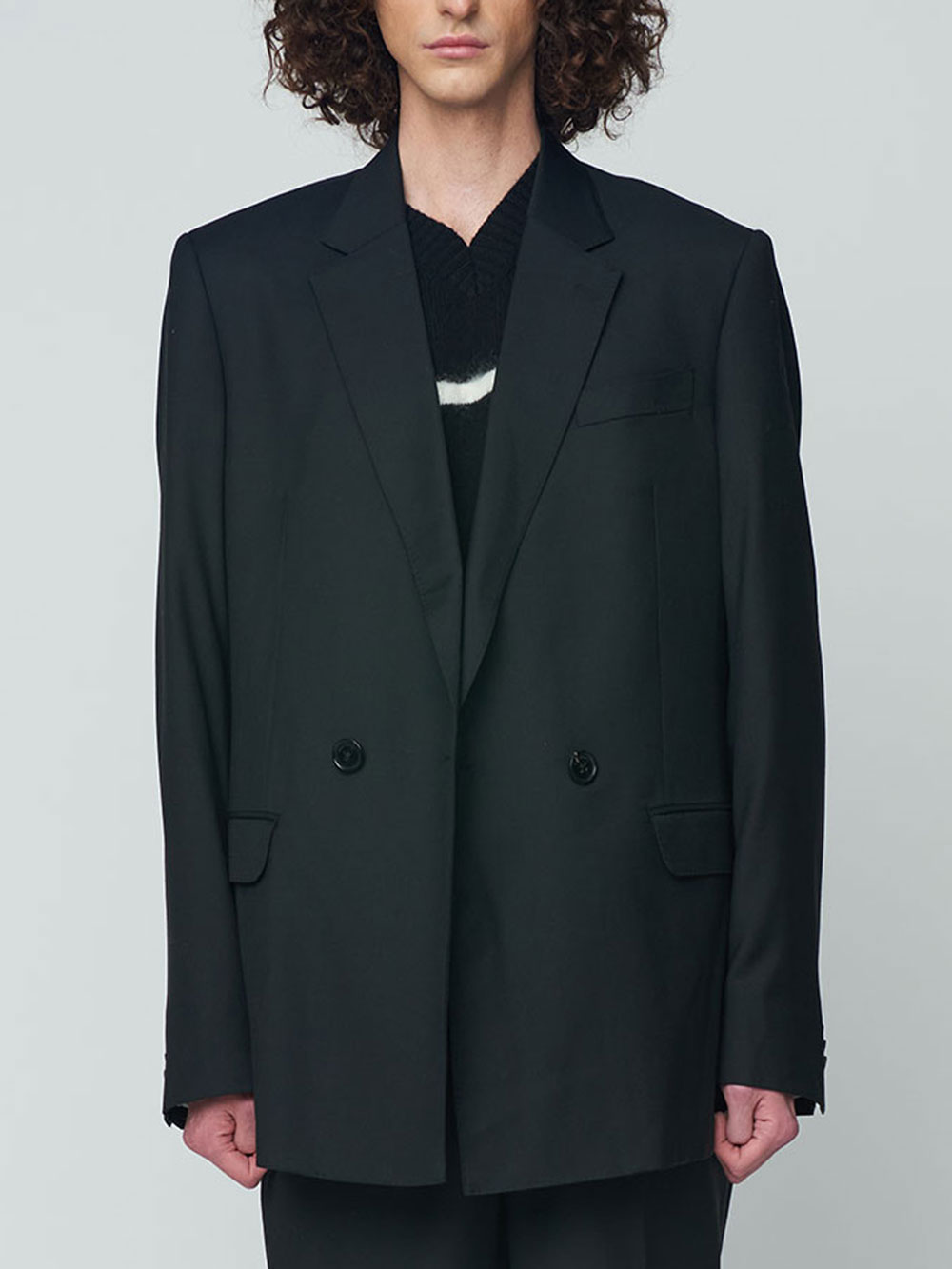 Double Breasted Mens Blazer Black – Wynn Hamlyn